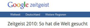 Google Zeitgeist Deutschland Jahresübersicht 2010