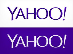Das alte und das neue Logo von Yahoo.
